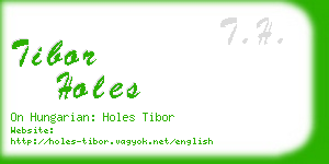 tibor holes business card